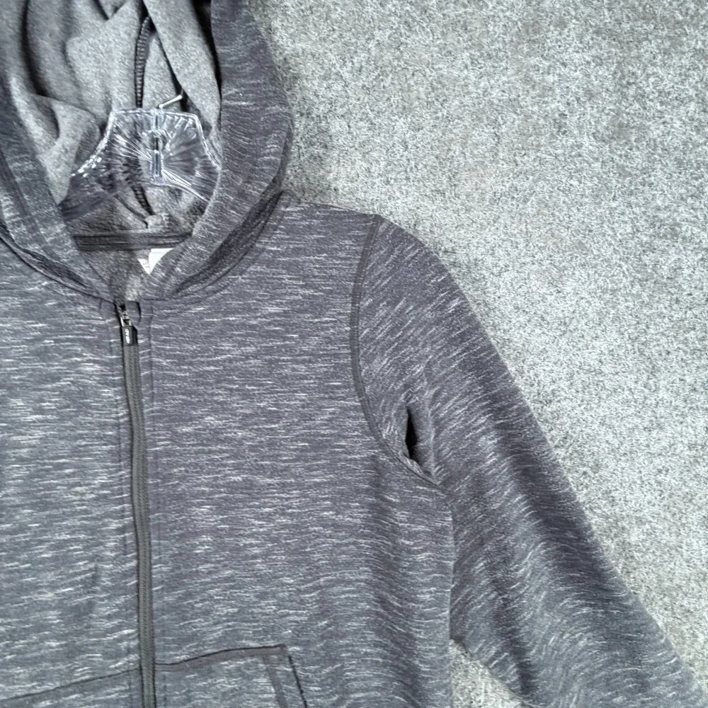 Head Hoodie Youth Large Heather Gray Rayon Stretch Fleece Lined Outdoor Full Zip